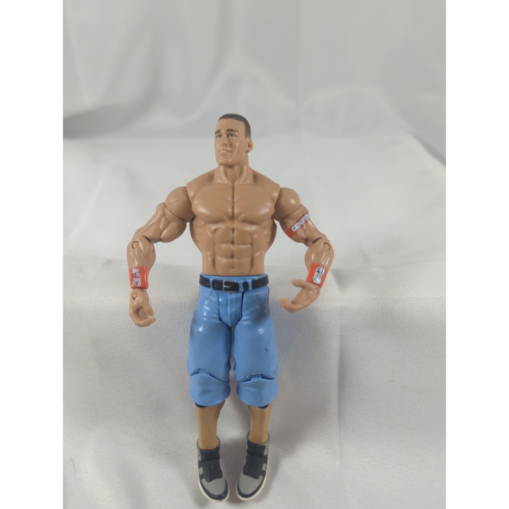 JOHN CENA Mattel WWE WWF Wrestling Figure 2010 Orange Armbands EC